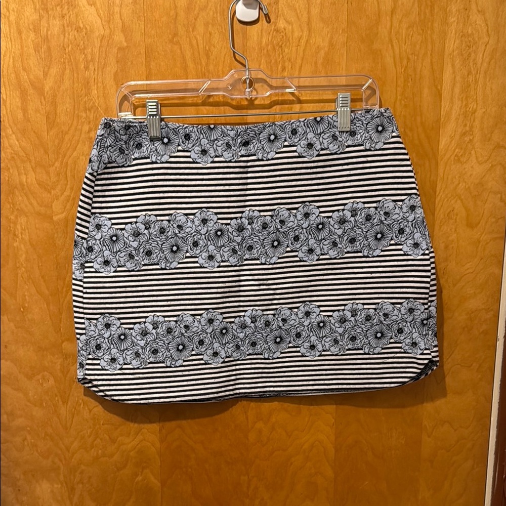 Striped Floral Women's Skirt